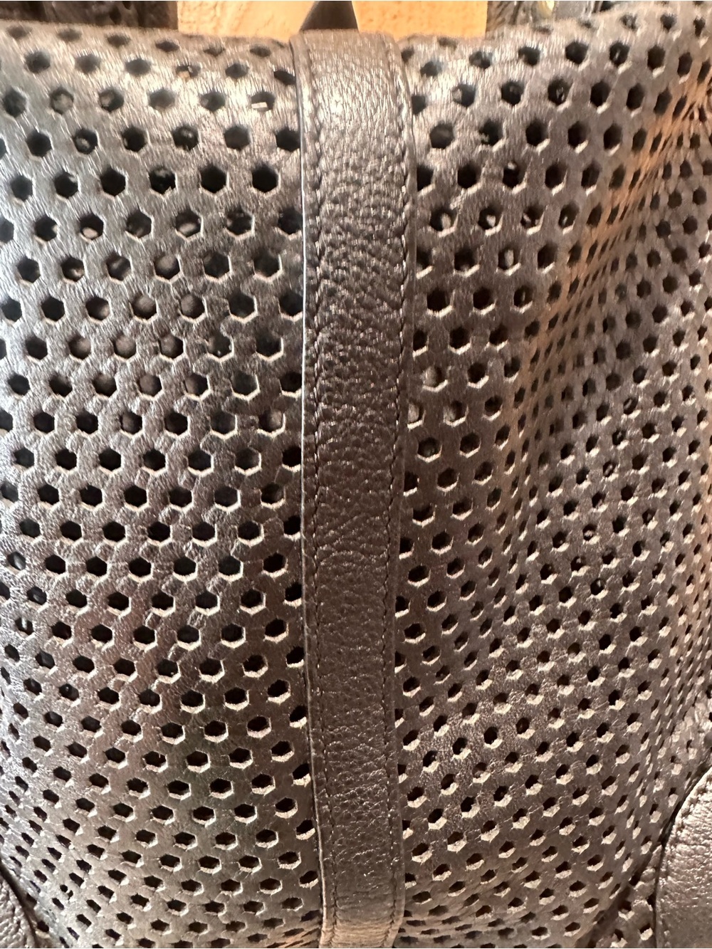 Jerome Dreyfuss Tanguy Black Perforated Leather Shoulder Crossbody Bag - Picture 3 of 15